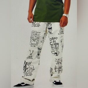 Vans Daniel Johnston graphic print pants 32